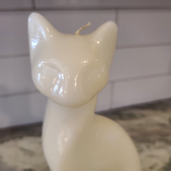 VINTAGE CAT CANDLES MCM SLEEK LINES NEW - Picture 2 of 6
